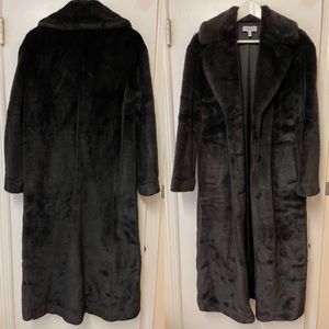 & Other Stories Long Brown Faux Fur Coat
